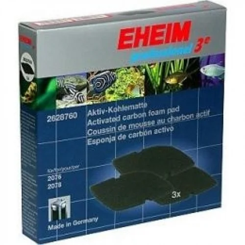 Filtre professionnel mousse charbon actif EHEIM pour modèles 2076/2078 - lot 3 pièces