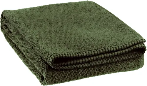 Drap de douche en coton coloris romarin Vivaraise Bora - 130 x 70 cm