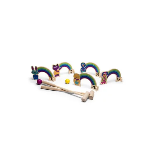 Croquet arc-en-ciel en bois BS TOY