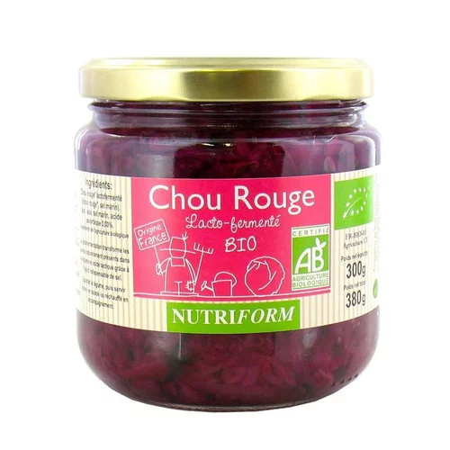 Chou rouge lacto-fermentées bio 380g