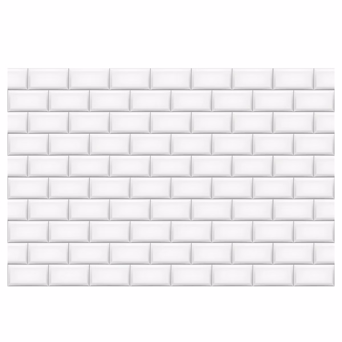 Crédence aluminium effet metro blanc 120 × 80 cm