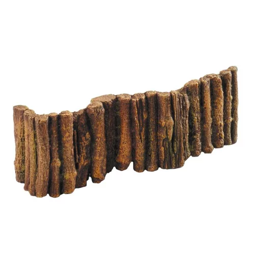 Décor d'aquarium wood barrier coloris marron en résine de polyester - 24 x 5 x 8,6 cm