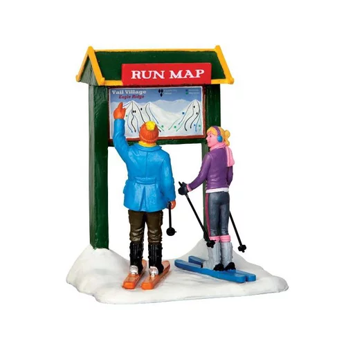 Plan Pistes Montagne 9,8x7,7x11 cm Multicolore