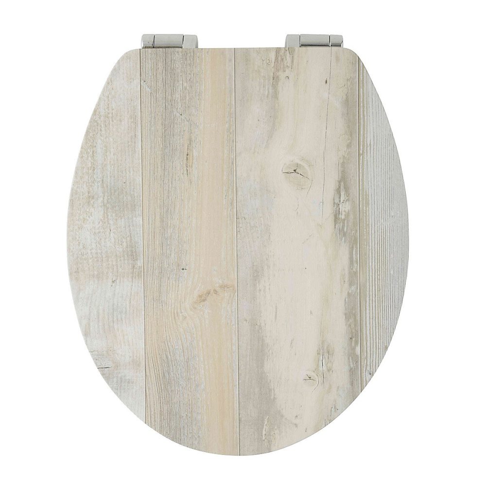 Abattant WC effet bois 45 × 36 × 4cm