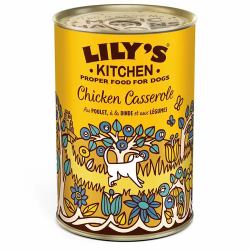 Aliment humide pour chien au poulet, dinde et légumes Lily’s Kitchen - 400 g