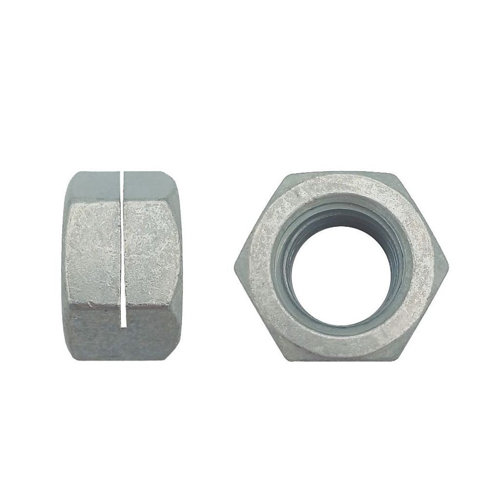100 Ecrous Frein à Une Fente M12 mm – NFE 25-411, 8, Zingué blanc, D-Work