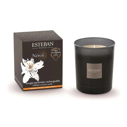 Bougie parfumée rechargeable Initiale Néroli Esteban - 180 g