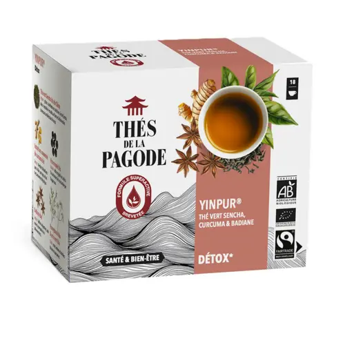 Thé Yinpur bio équitable Thés de la Pagode - 18 sachets