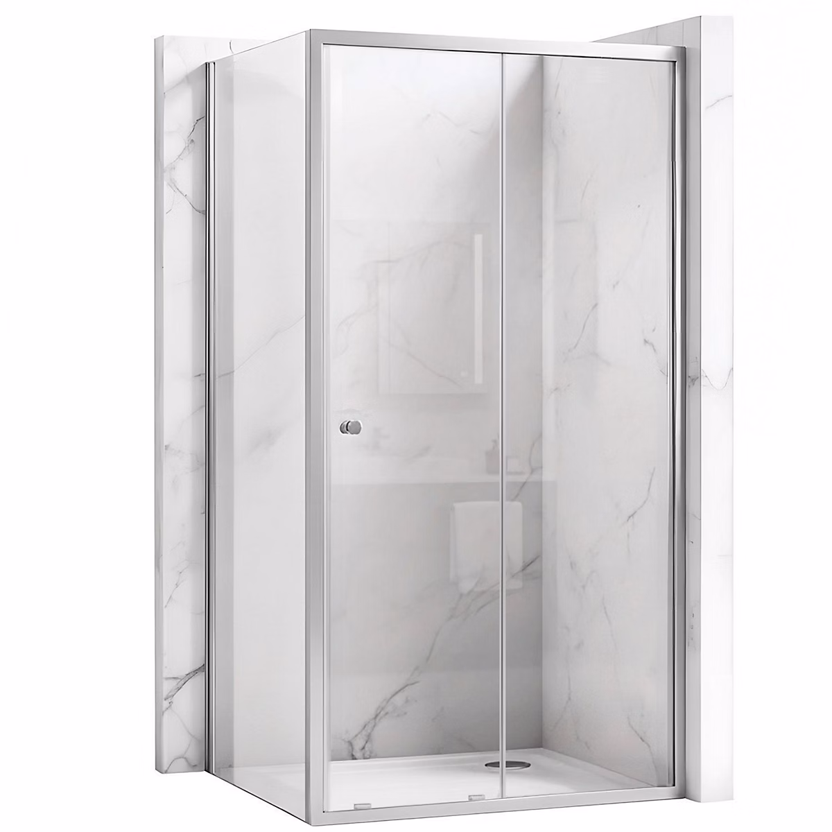Paroi de douche – Cabine De Douche Angle Rea Primo Slide 140X80 Chrome