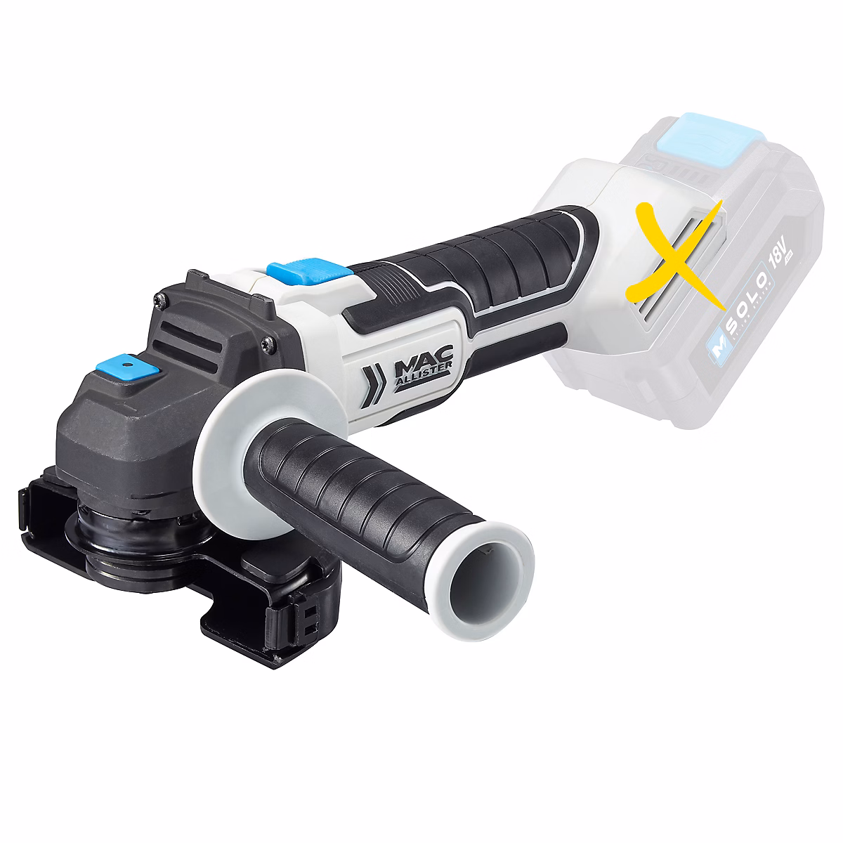 Meuleuse sans fil Mac Allister Solo MAG18-Li 18V ø115mm ( sans batterie) – Réf. TMVICCIIU1463959701