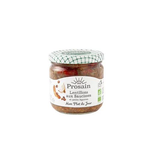 Bocal de lentillons aux saucisses et petits légumes Mon Plat du Jour Prosain - 360 g