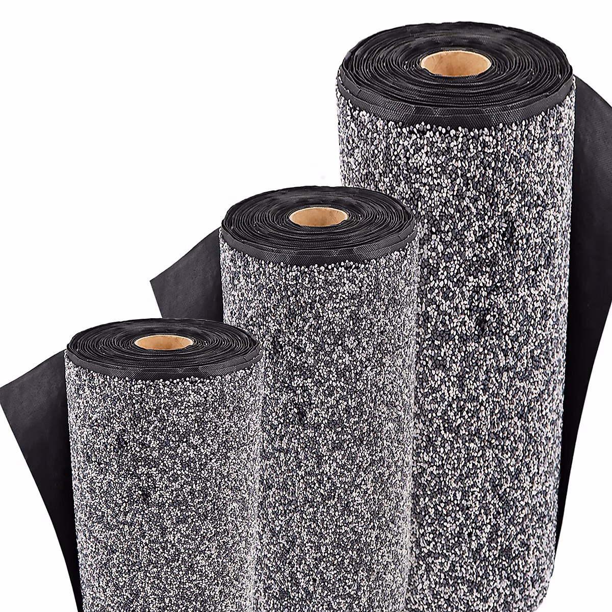 Bâche gravillonnée 20 m x 0 – 4 m de large pour les bordures de bassin, gris Aquagart