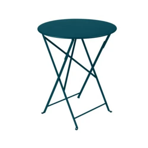 Table pliante Bistro FERMOB bleu acapulco Ø60xh74