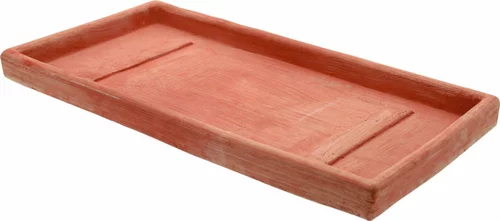 Soucoupe rectangulaire en terre cuite Anticomestiere - 33,6 x 19 cm