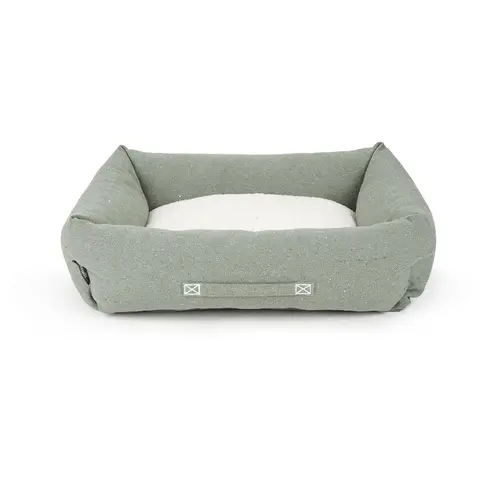 Couchage pour chien coloris vert corbeille Scruffs Eco Eden - Taille L 75 x 60 cm