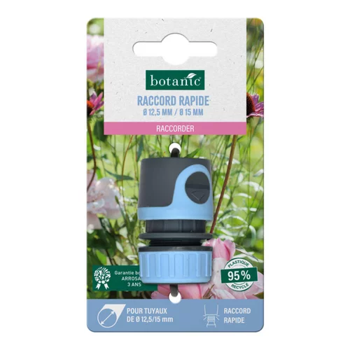 Raccord rapide botanic® Ø 12,5 mm / Ø 15 mm