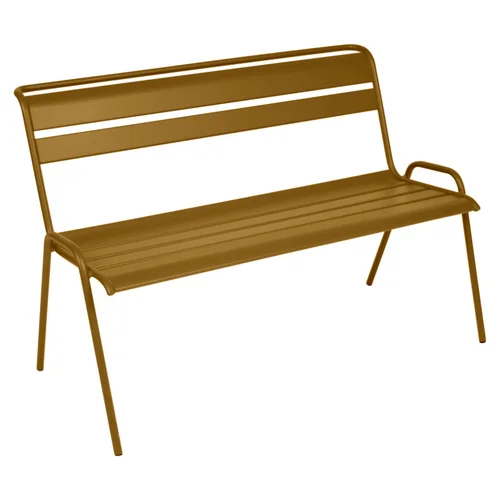 Banc Monceau coloris marron en acier Fermob - 116 x 60 cm