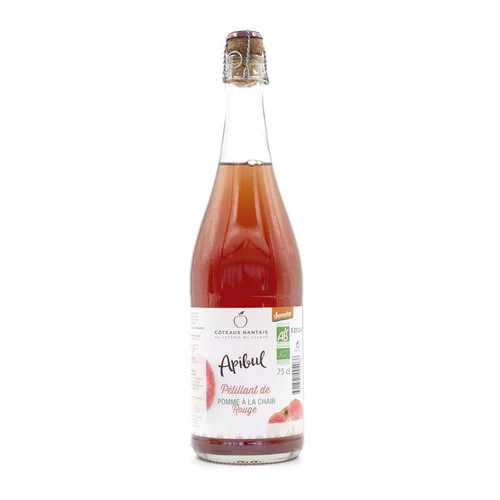 Jus de Pommes Chair Rouge Bio Petillant bouteille de 75 cl