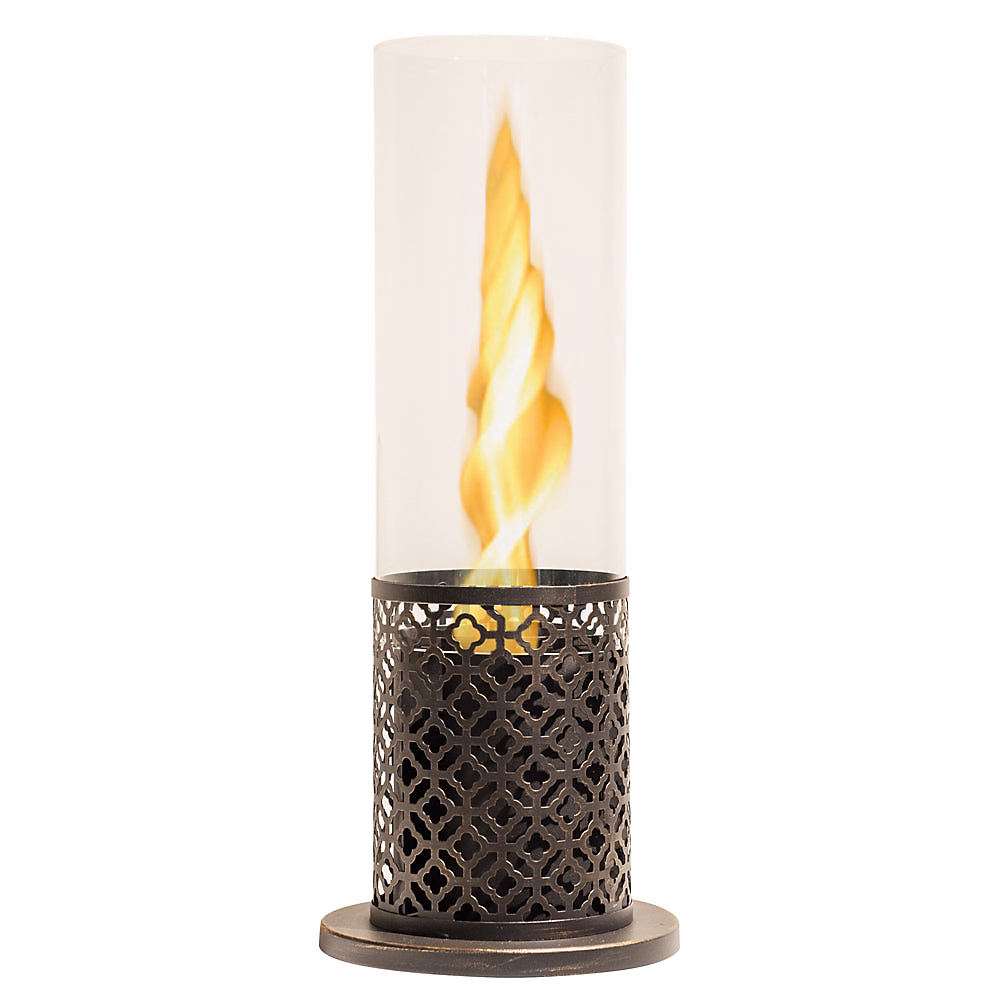 Cheminée Bio De Table Au Bioéthanol Tolosa Noir Or D20Xh49 – 5 Interne Externe