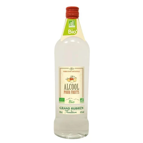 Alcool pour fruits bio 45°. La bouteille de 100 cl