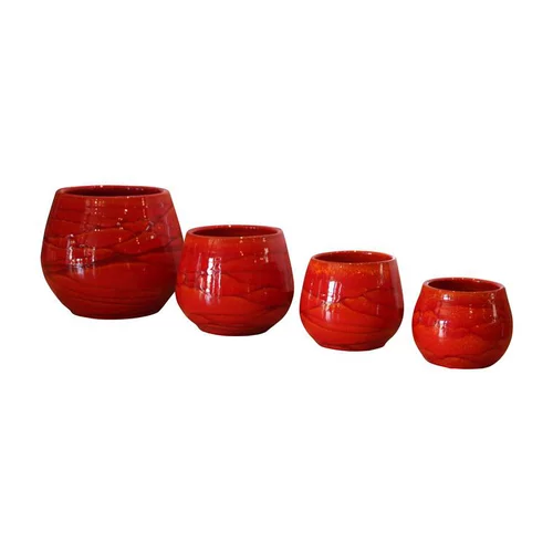 Pot Cancale soleil couchant en terre cuite émaillée H 21 x Ø 21 cm