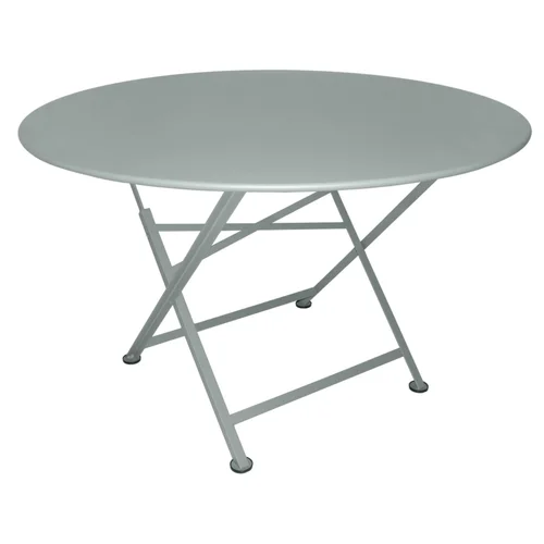 Table pliante Cargo coloris gris en acier Fermob - Ø 117 cm