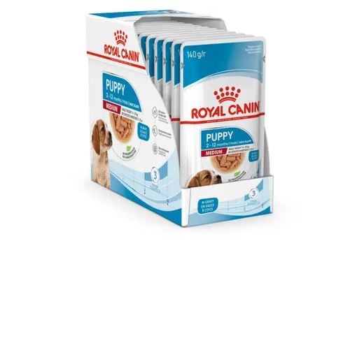 Pâtées pour chiot de taille moyenne Royal Canin Medium Puppy - 10 x 140 g