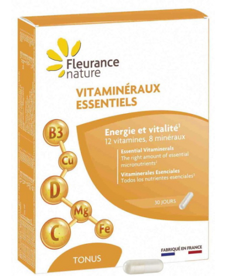 Fleurance Nature - Vitaminéraux essentiels - 30 gélules