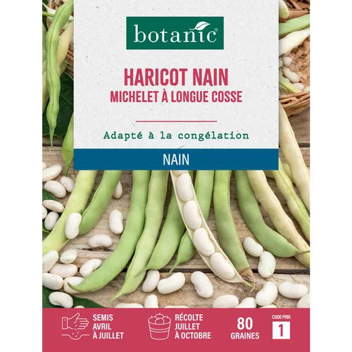 Graines de haricot nain Michelet à longue cosse à écosser botanic® - graines à semer