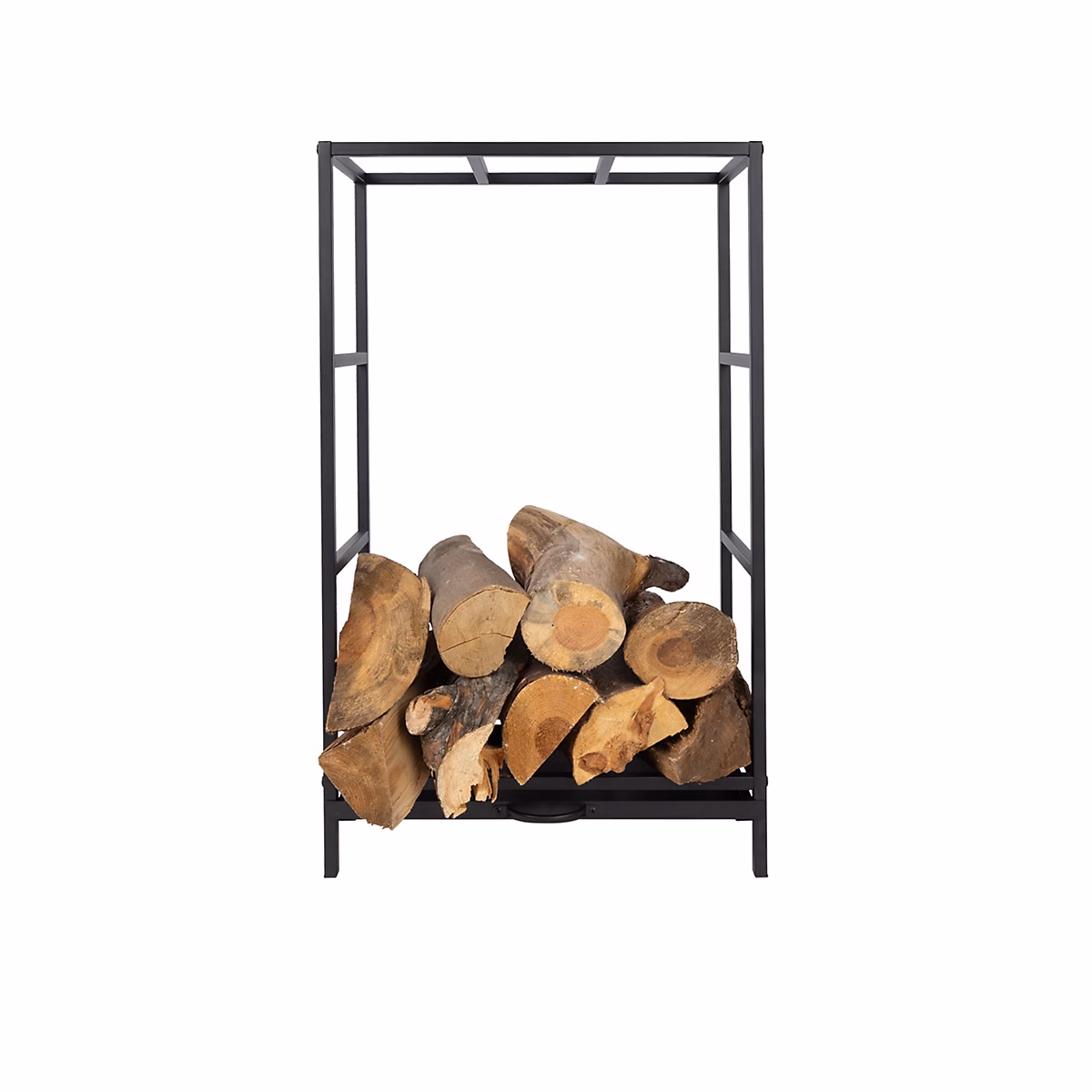 Étagère à bois de cheminée – Chios 2, Porte bûches Design, 50 × 25 × 80 cm, Floordirekt