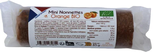 Mini nonnette orange bio en sachet Apidis - 85 g
