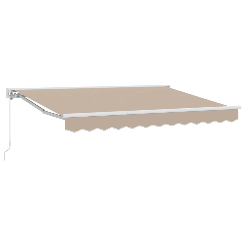 vidaXL Auvent rétractable manuel Beige 3 x 2,5 m