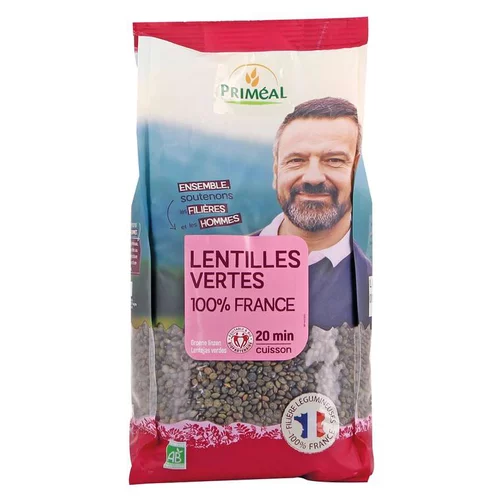 Lentilles vertes bio 100 % France - 1 kg