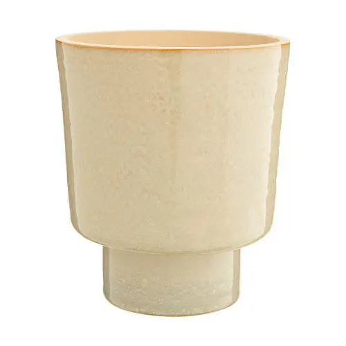 Cache-pot Alto coloris beige en céramique - Ø 21,5 cm x 24,5 cm