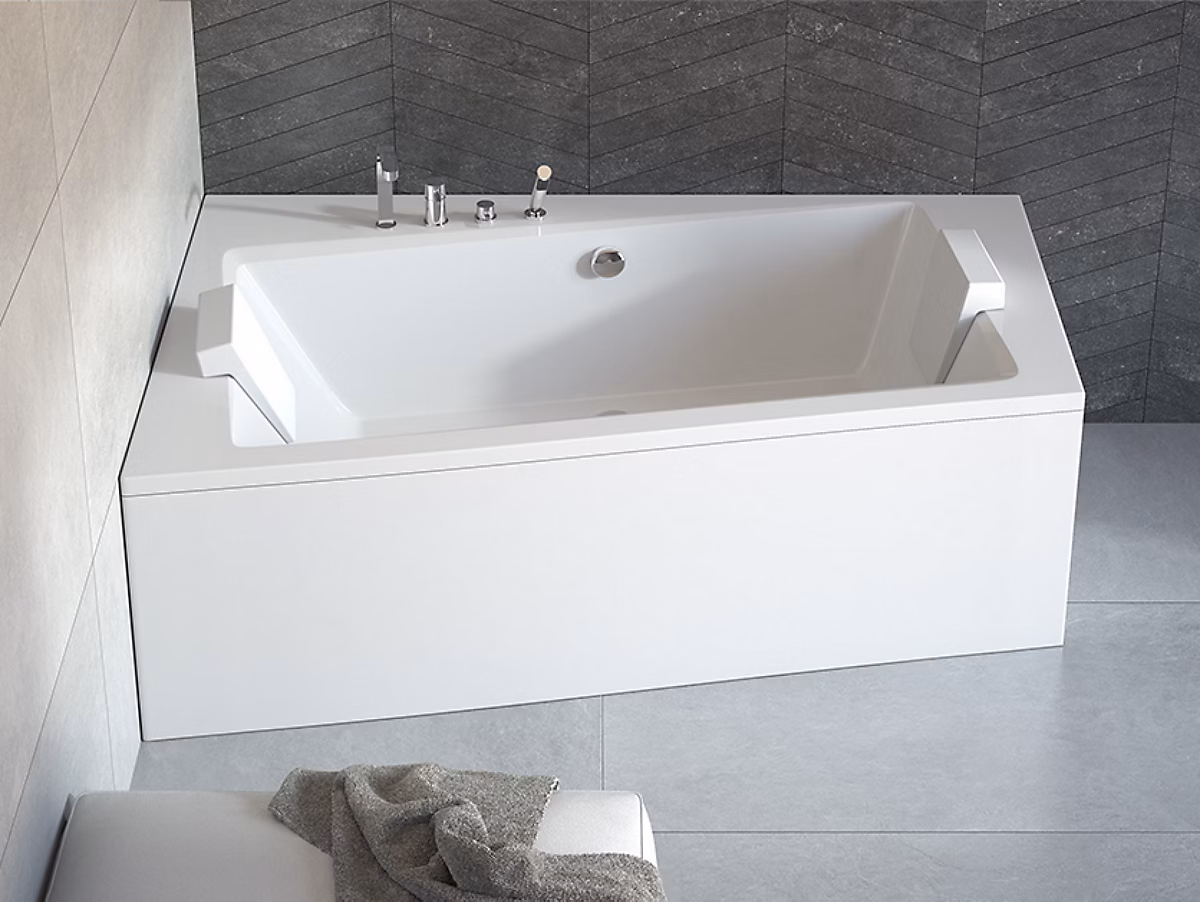 Baignoire angle gauche ZIANIGI avec tablier – 170cm