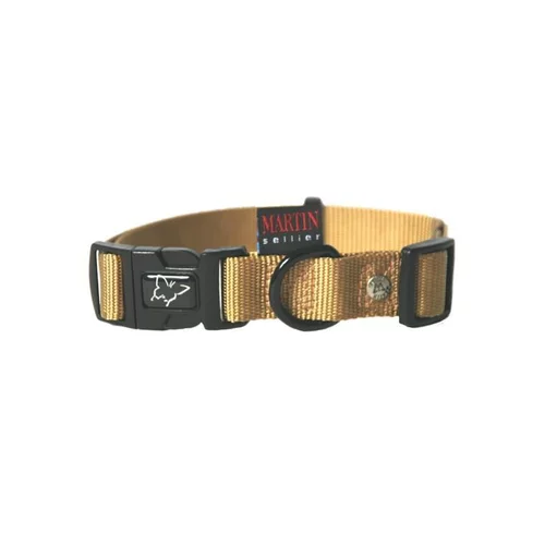 Collier chien réglable 25mm / 45-65cm beige