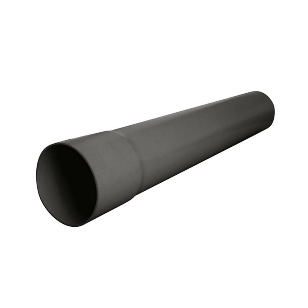 Traitement et évacuation des eaux – Descente de gouttière graphite ø80 mm L.4 m Fitt