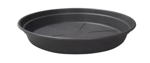 Soucoupe ronde en plastique recyclé gris ardoise Cocoripot - Ø 27 cm
