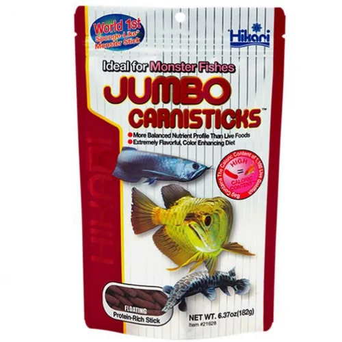 Nourriture pour poissons sticks carnés - HIKARI AQUARIUM Carnisticks - 182g