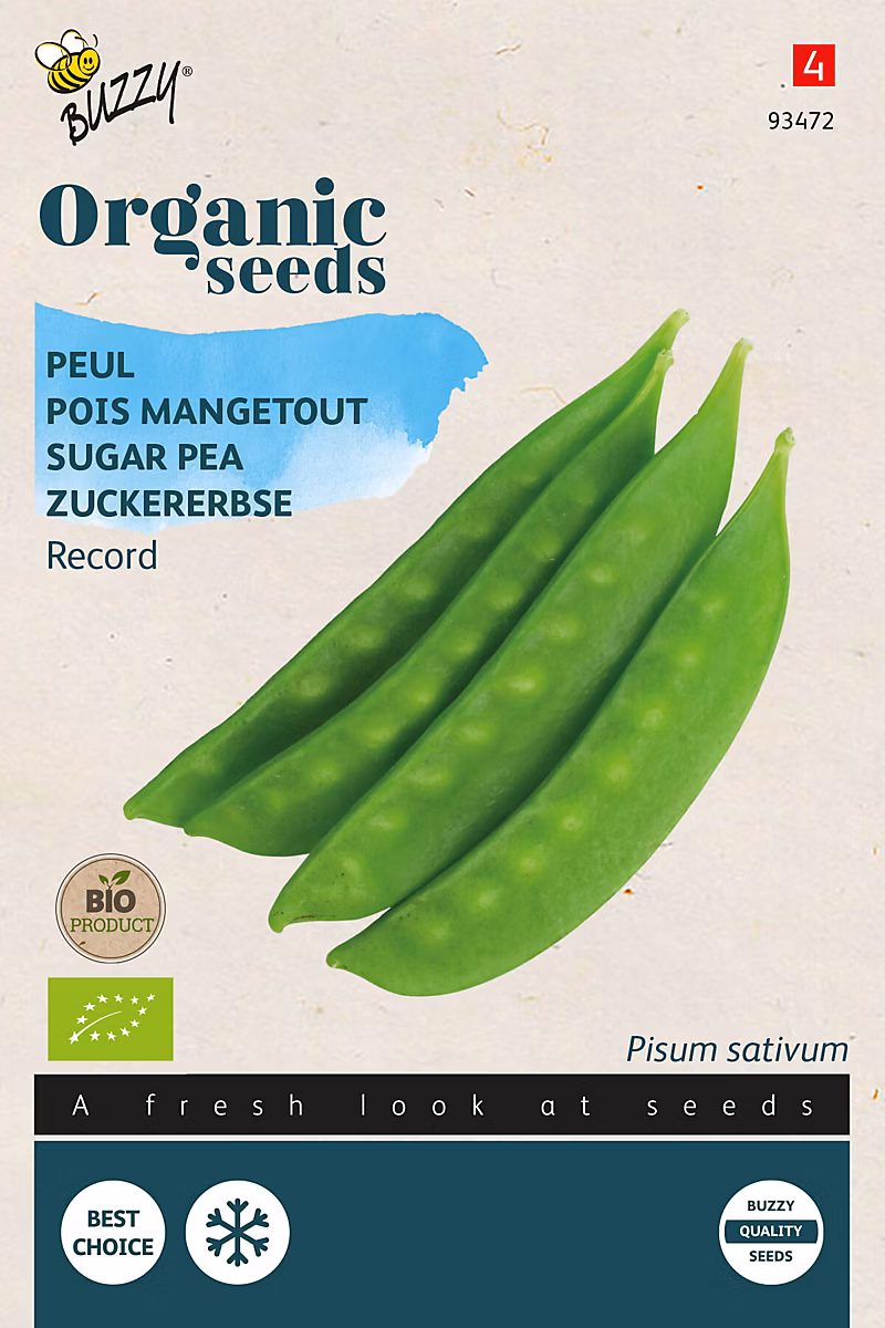 Buzzy Organic Pous mangetout Record – bio Semences, Ca. 20 gr