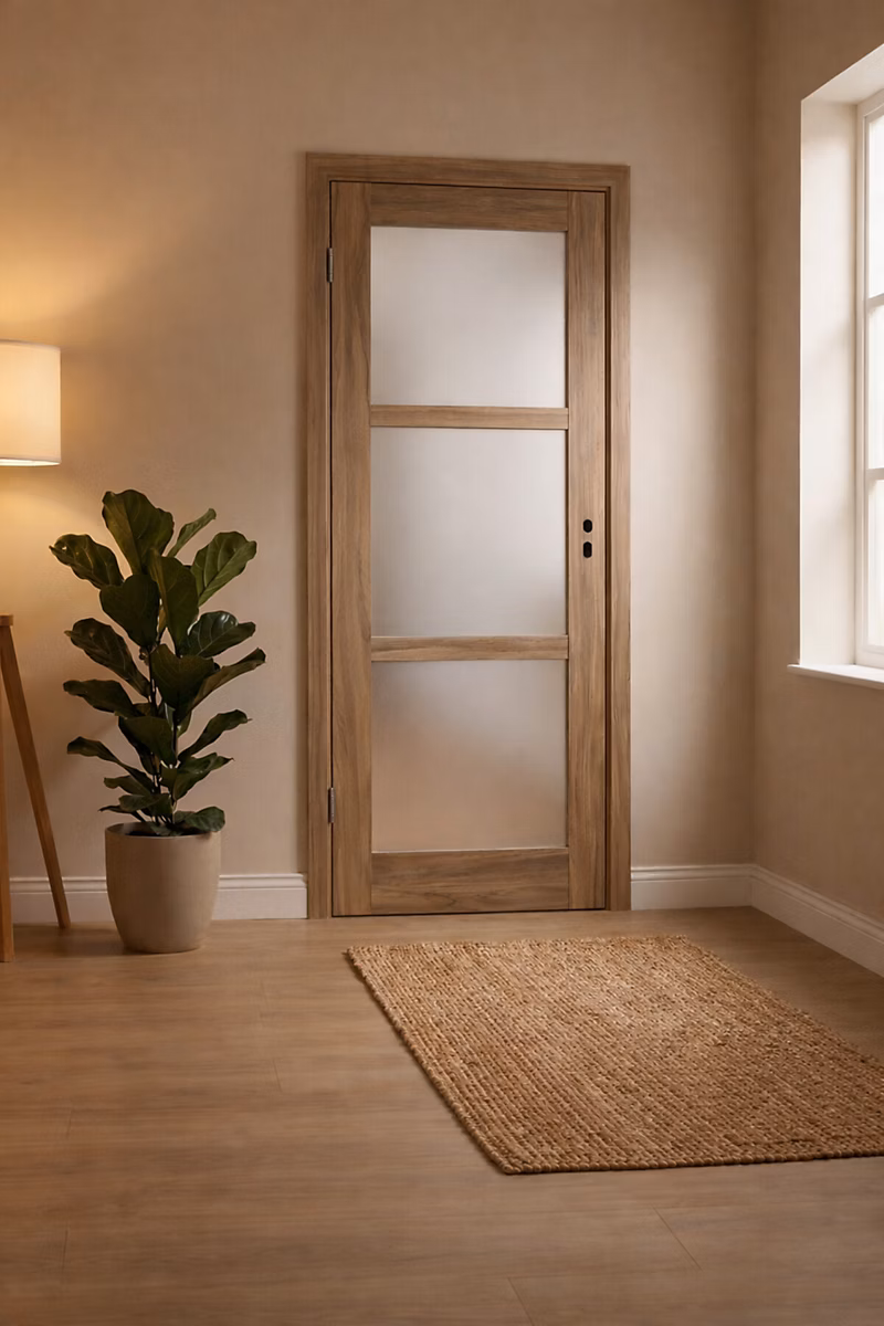 Bloc-porte (porte battante avec encadrement) – Bloc Porte Bois Frake Vitrée H204 X L73 Cm Côte Tableau P.droit Gd Menuiseries