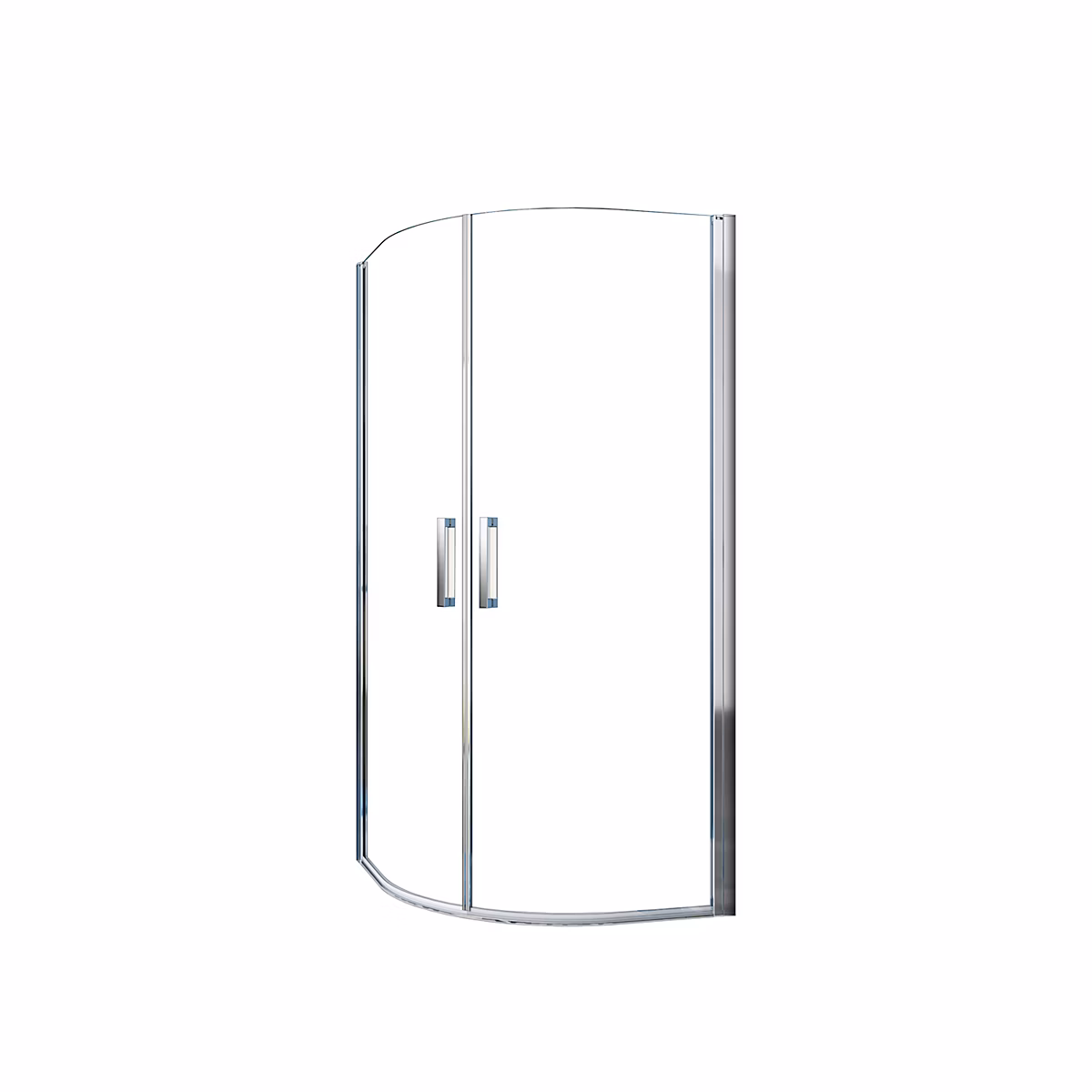 Cabine de douche d'angle 1/4 rond 80 × 80 × 195 cm – Verre anticalcaire, Design moderne, Étanche et facile à entretenir