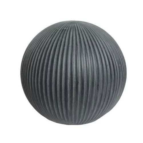 Décoration d'extérieur en fibre d'argile forme boule coloris anthracite - Ø 31,50 x H 29,50 cm