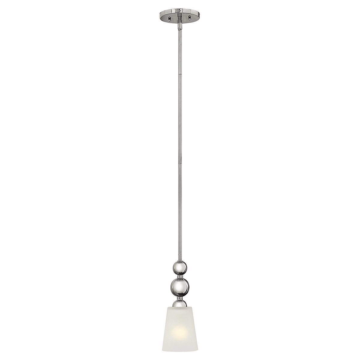 Elstead Zelda – Mini suspension à 1 ampoule au plafond, nickel poli, E27