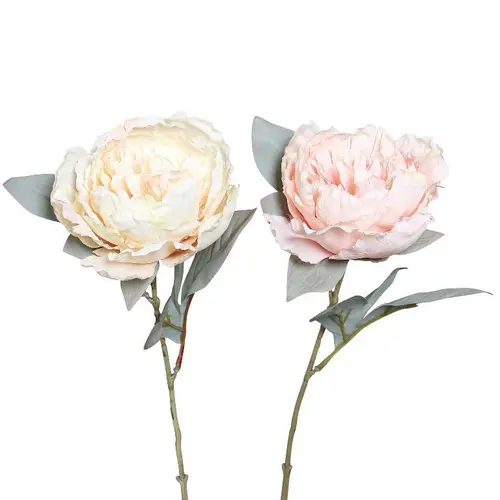 Fleur artificielle pivoine coloris rose - 66 cm