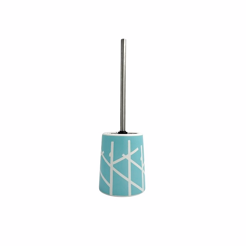 Accessoire WC – Brosse Wc avec support Céramique TREE Blanc Bleu MSV