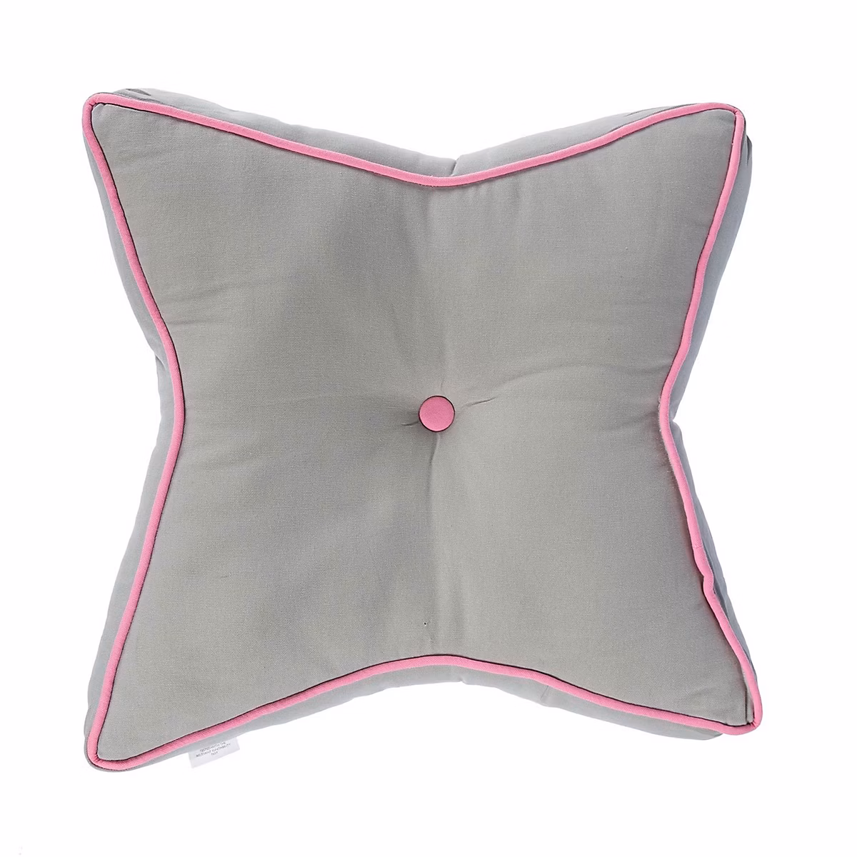 Coussin de sol en forme d'étoile gris et rose – HOMESCAPES