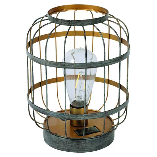 Lanterne de table solaire en métal et verre 10 lumens Cambridge - Ø 18 x 23,5 cm
