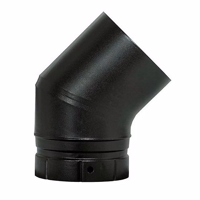Coude émaillé segmenté Noir 45° x ø180 Poujoulat – Réf. TEKTKOAIQ5565045734