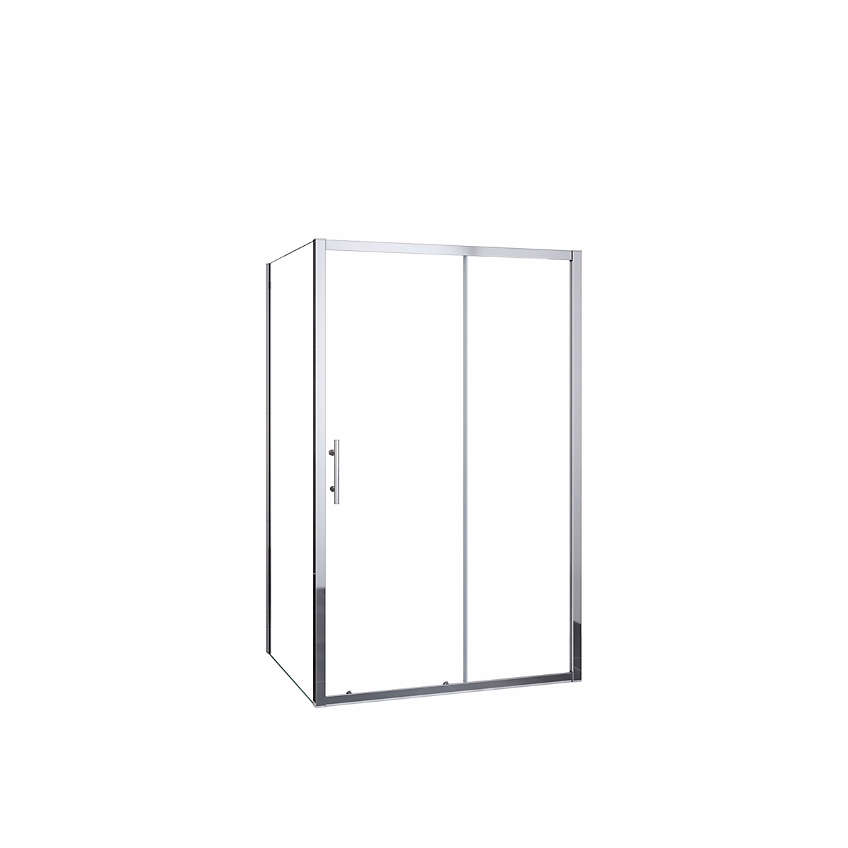 Cabine de douche 130 × 80 × 190cm porte de douche + paroi latérale en verre trempé